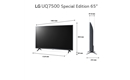 טלוויזיה LG UHD בגודל 75 אינץ' חכמה UQ7500 Special Edition ברזולוציית K4 דגם: 75UQ75006LG